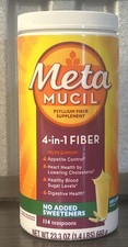 Metamucil 4-In-1 Fiber Powder No Added Sweeteners Unflavored 23.3 OZ Exp 8/2027