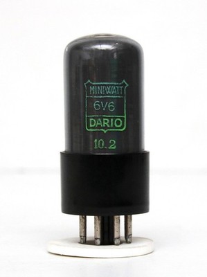 Röhre tsf 6V6 DARIO_MINIWATT Label