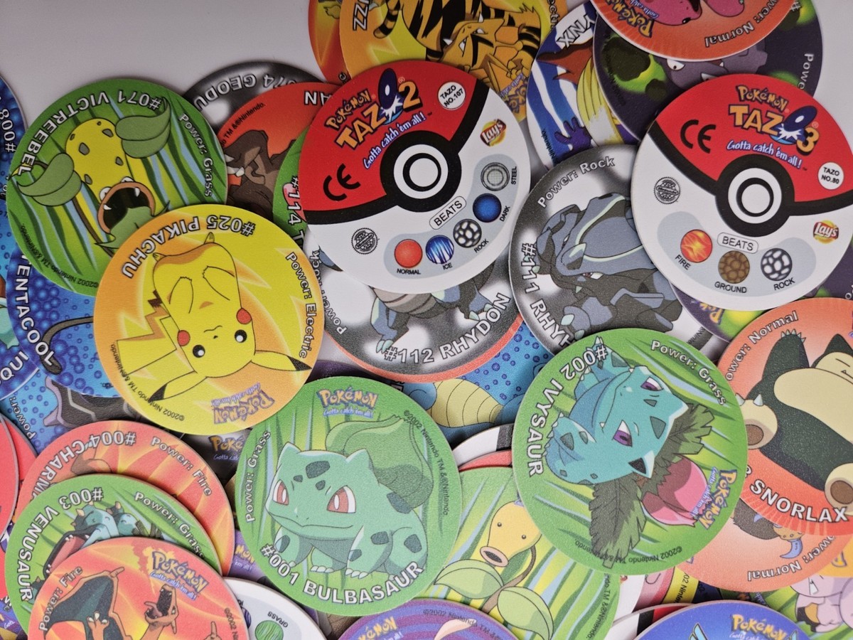 Full Set Of The 151 Pokemon Tazos From 1st Generation Pokemon