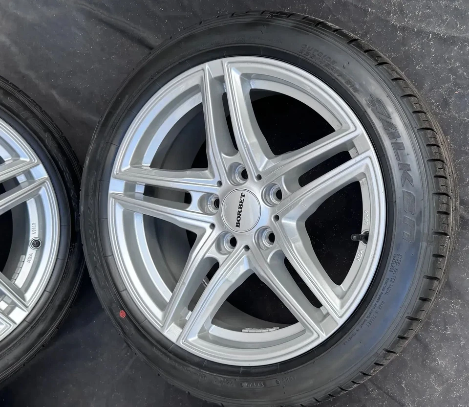 Borbet XR brilliant silver 17 Zoll 225 45 R17 Falken Sommerräder NEU - Bild 2 von 4