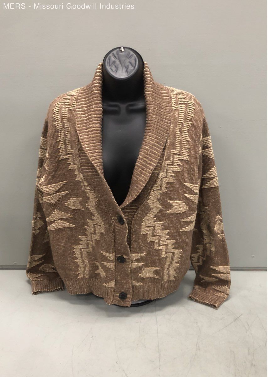 Pendleton Women's Brown Pattern Wool Cardigan Swe… - image 1