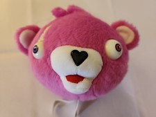 Epic Games Fortnite Cuddle Team Leader Pink Bear Head Plush Stuffed Toy 6"