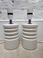 Sheerlite Royal Doulton Pair Table Lamps Hooped Vintage Desk