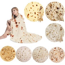 Tortilla Blanket Wrap Throw Funny Gag Gifts for Kids Adults Large Taco Burritos