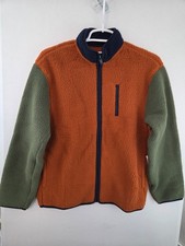 Old Navy Boy's XL 14-16 Golden Amber Sherpa Zip-Pocket Jacket NWT