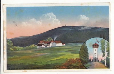 Postcard greeting from Bieleboh with Sachsenhöhe Emil Kalauch Bergwirt post Beiersdorf F51