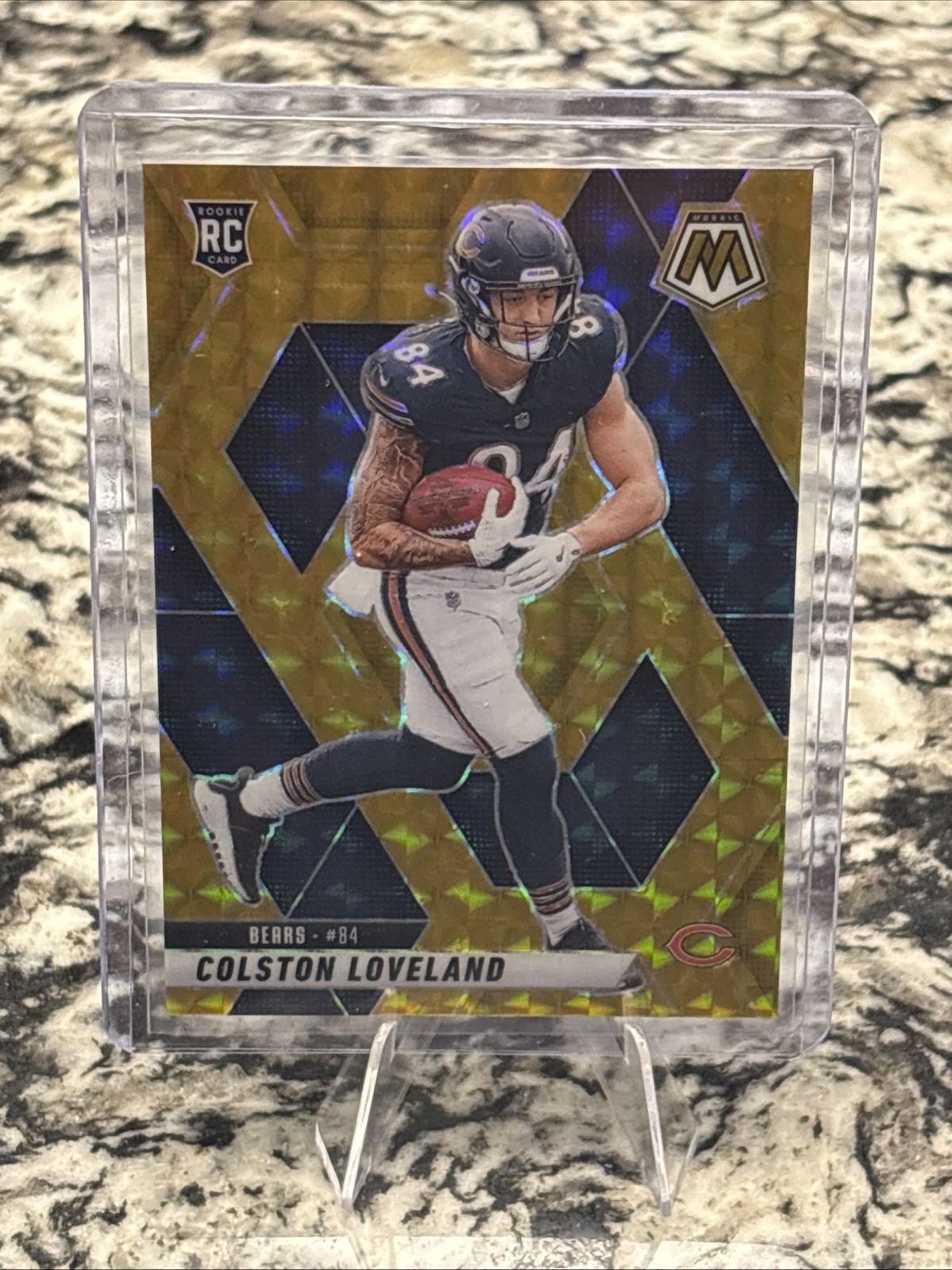2025 Mosaic Colston Loveland RC Gold #4/10 Chicago Bears