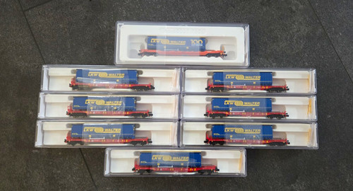 Fleischmann Spur N Güterwagen Set LKW Walter 8-tlg. 666008 / 666083 | Condition: Neu