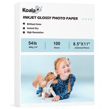 100 Sheets Koala 8.5X11 Inches 54lb Glossy Inkjet Photo Paper 200gsm