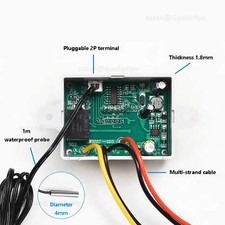 Digitaler Temperatur- Und Feuchtigkeitsregler – 85–265 V AC, Mit Sensor, Für Brutapparat & Lager Digitaler Temperatur- Und Feuchtigkeitsregler – 85–265 V AC, Mit Sensor, Für Brutapparat & Lager