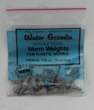 Water gremlin PWW-00 Needle Nose Worm Weight 1/32 oz 16ct