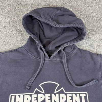 Vintage Independent Truck Co Hoodie Mens Small Navy Cross Logo