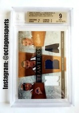 2009-10 PANINI ABSOLUTE TRIO STEPHEN CURRY RC/PATCH! 1/100! BGS 9! 1/1! FIRST!