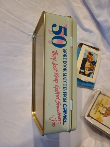 Vintage Camel Light Tin Matches, Mirror Compact, and Camel Cigerette Tin - Picture 4 of 16