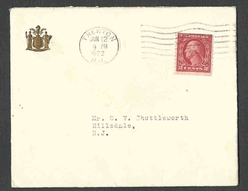 COPERTINA DATATA 1922 TRENTON NJ STATO DI NJ DIPARTIMENTO ESECUTIVO LETTERA INVITI VEDI INFO - Foto 1 di 2