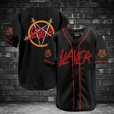 Maglia Baseball Personalizzata Unisex Slayer Band Stampata