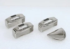 New 1 1/2" (38mm) Belt Keepers(#L14bc), or Keeper Tip Set, Color 'Shiny Silver'.