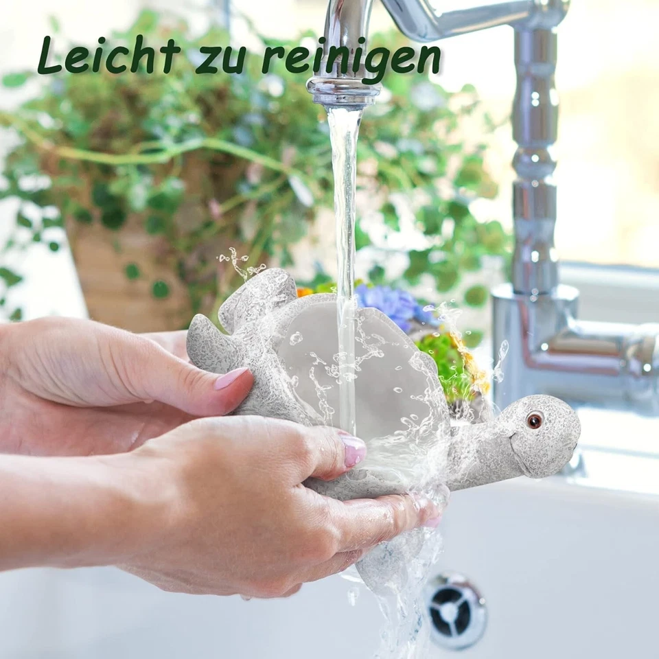 Aschenbecher Außen Winddicht mit Deckel Wasserdicht Schildkröte aus Harz C395 - Bild 4 von 4