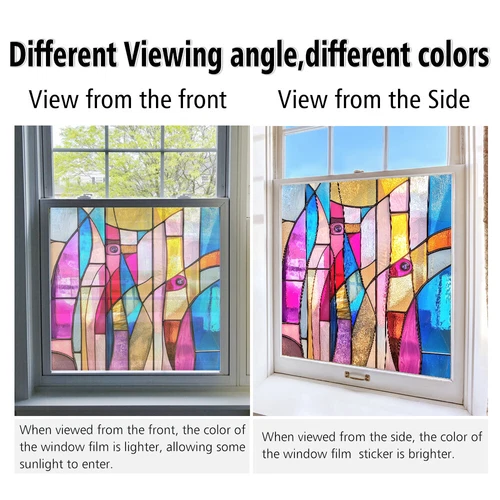 AU Static Cling Glass Window Film Privacy Stained Glass Sticker UV Protection - Picture 46 of 47