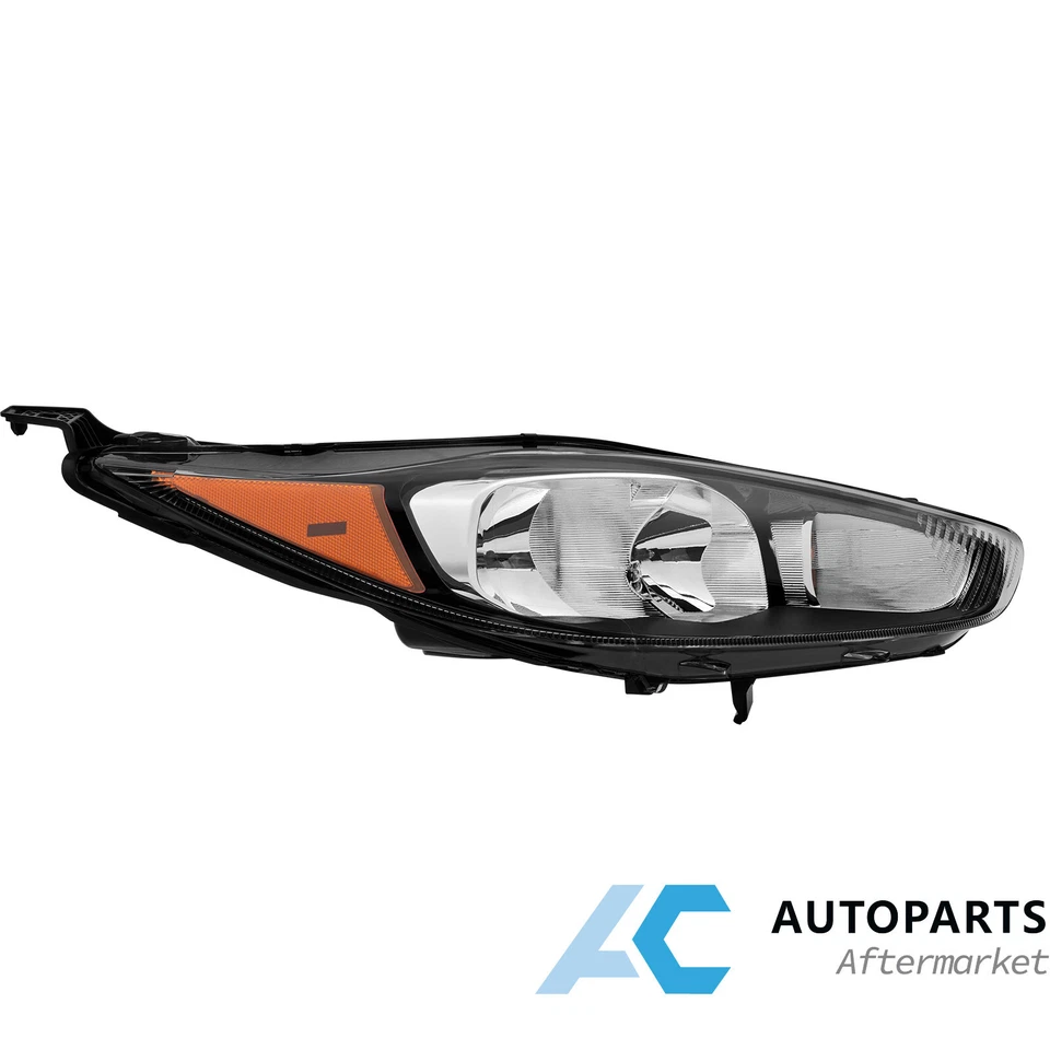 For 2014-2019 Ford Fiesta Headlights Headlamp Assembly Pair Left Right Chrome - Imagem 4 de 4