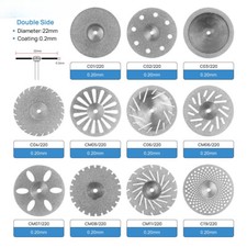 10Pcs Dental Saw Diamond Disc Wheel Porcelain Teeth Cutting Polishing Discs 22mm