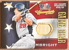 Brett Hambright 2013 Panini USA Baseball Champions Game Gear Bat Relic #7 Rookie