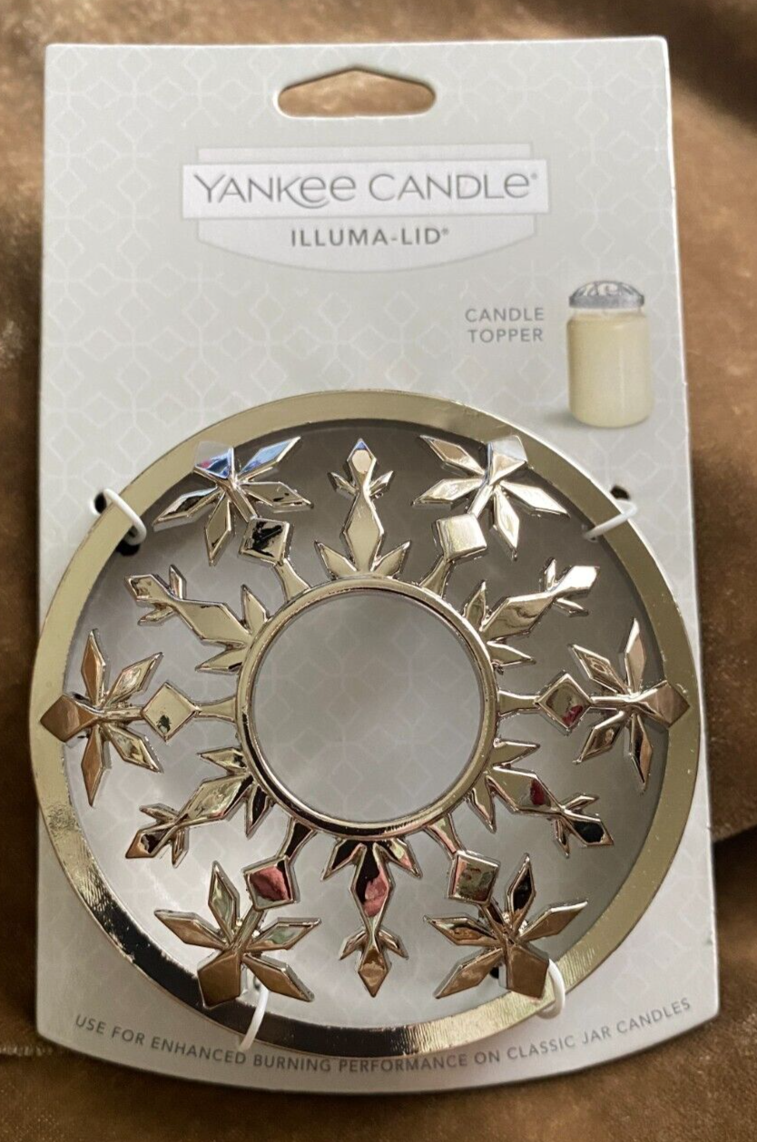 Yankee Candle illumaLid "Snowflakes" Silver Jar Topper 2016 Mint