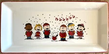 Peanuts Snoopy & The Gang Chorus Fa La La La La La Ceramic Serving Platter Tray