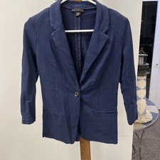 Metaphor Navy Blue Blazer Button Up Style Jacket Women's Size XS