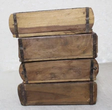 ONE - Rustic Primitive Farmhouse Decor Vintage Wooden Brick Mold Box 12x6x4 ..
