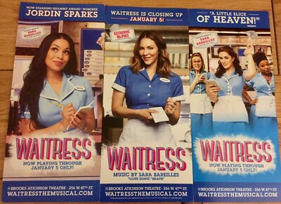 KELLNERIN NEU BROADWAY THEATER HANDZETTEL/FLYER X 3 - KATHERINE MCPHEE - JORDIN SPARKS