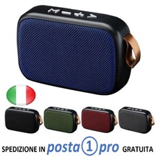 CASSA BLUETOOTH AMPLIFICATA Smartphone PORTATILE SD USB MINI ALTOPARLANTE