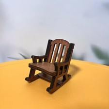 Dollhouse Rocking Chair Wooden Vintage Style 1/12 Scale Nice Touch