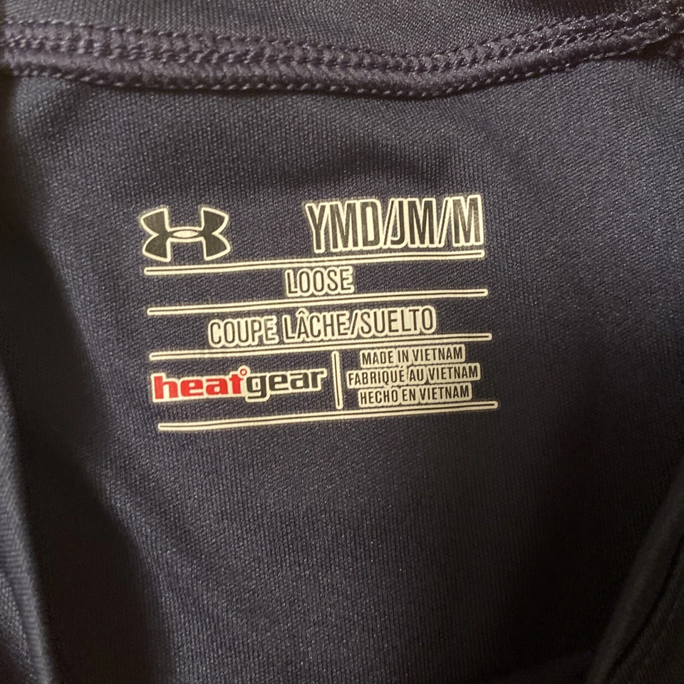 youth medium under armour Short Sleeve shirt Dark Black/Blue - Image 3 of 4