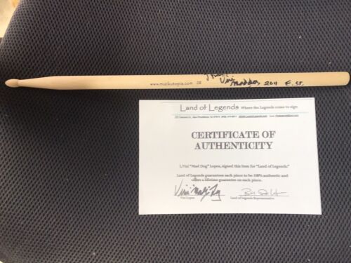 VINNY MADDOG LOPEZ SIGNED/INSCRIBED E.ST.BAND 2011 WOOD DRUM STICK - Picture 1 of 2