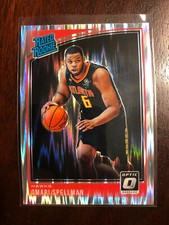 2018/19 Panini Donruss Optic Omari Spellman Rated Rookie Shock Prizm Hawks #196