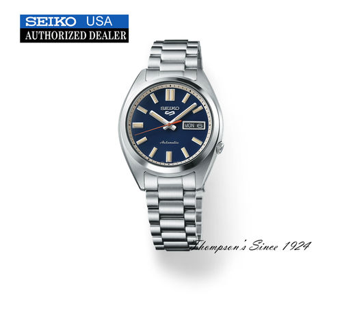 Seiko 5 collection SRPK87 automatic Blue dial day/date OPEN BOX