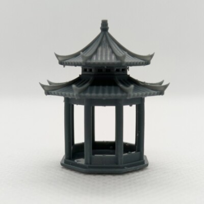 1:87 Double Layer Octagonal Pavilion Landscape Bonsai Ancient Architecture Model