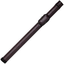 OKKO Billiard Pool Cue Hard Round Case Faux Crocodile Leather Dark Brown 1x1