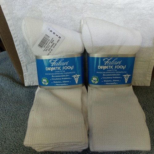 NEW 6 PAIRS OF MENS DIABETIC TUBE SOCKS LOOSE TOP EDEMA NEUROPATHY SIZE