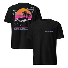 1980's Retro Wave Chevy Camaro IROC-Z Black T-Shirt