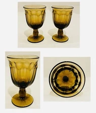 VINTAGE Noritake Wine Goblets 6 oz. PROVINCIAL Brown 2-Piece Set