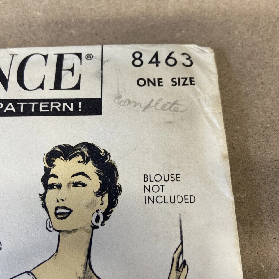 VTG Sewing Pattern Advance 8463 Apron Full One Size COMPLETE - Image 4 of 4