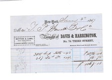 1867 RICHARD DAVIS & DENIS HARRINGTON MUTTON & LAMB 74 THIRD STREET NEW YORK