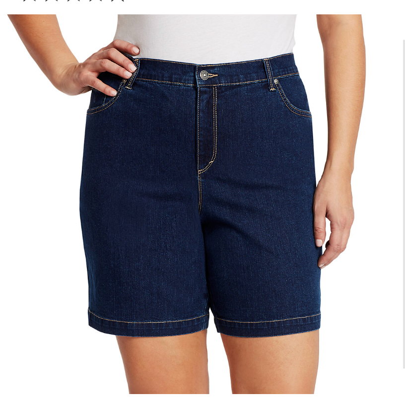 Gloria Vanderbilt: Women Amanda Fit Pocket Stretch Demin Shorts: