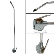 24" Inch Blow Gun Air Compressor Blowgun Tool Rubber Tip Curved Extension 1/4"