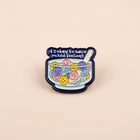 Mental Health “It’s Okay to Have Mixed Feelings” Enamel Pin – Cute Emotions Bowl