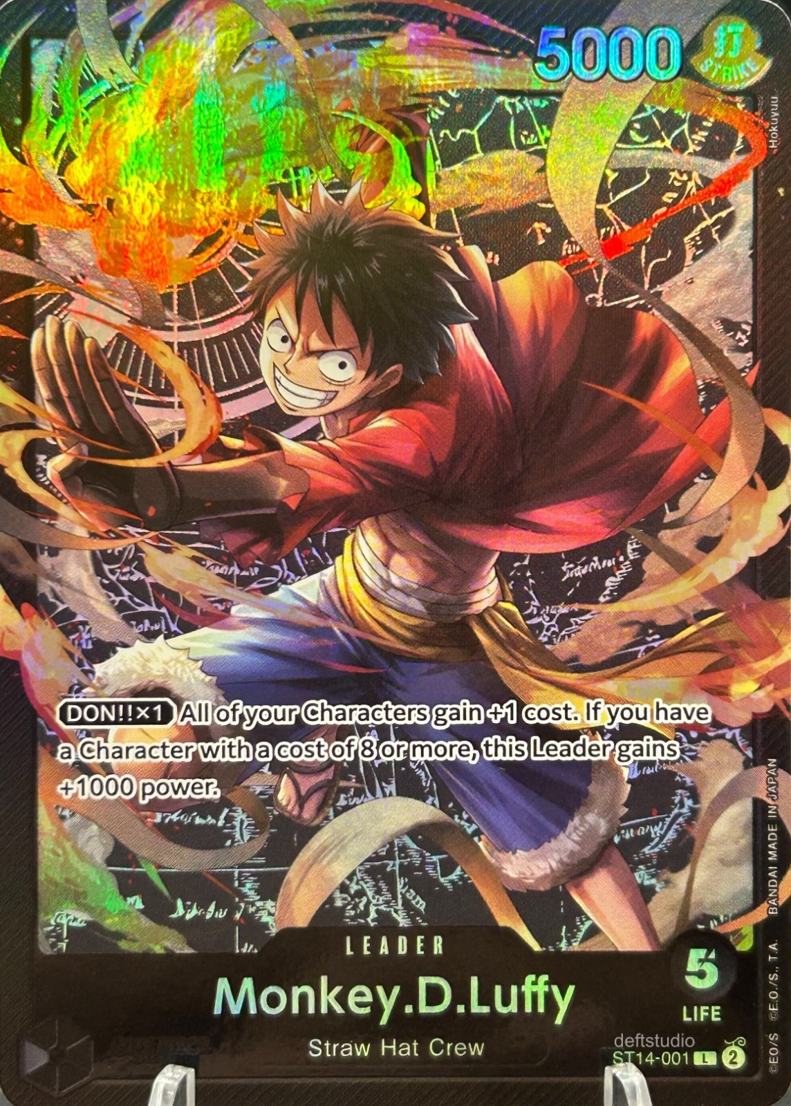 • Monkey.D.Luffy • ST14-001 Alt Art Leader Starter Deck 14 Holo One Piece TCG NM