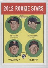 2012 Topps Heritage Rookie Stars Liam Hendriks Chris Parmelee Kyle Waldrop 3d5