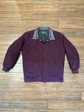 Vintage men’s burgundy wool jacket, Rock Creek Athletics, made in USA, size L